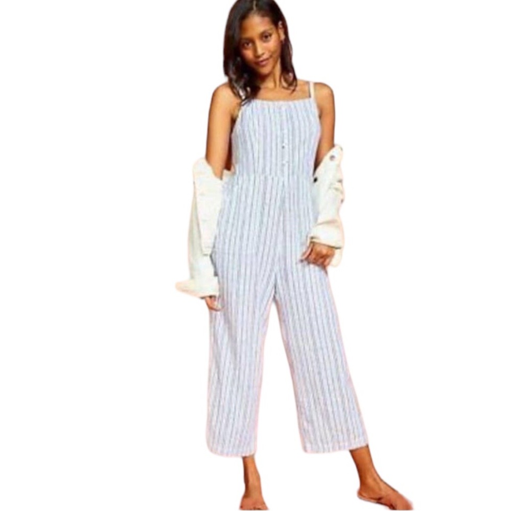 Old Navy Striped Cropped Jumpsuit